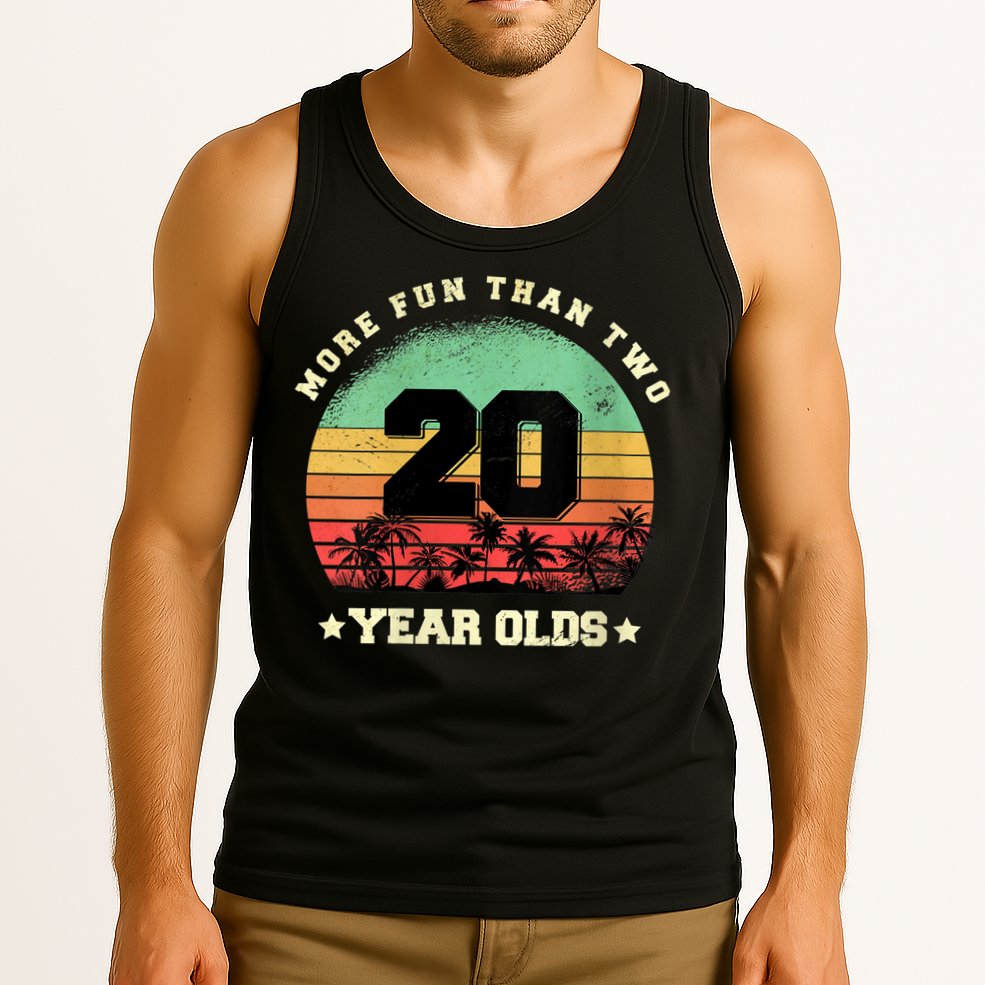 Wom.e.ns More Fun Than Two Twenty Year Olds 40th Birthday V-Neck Tank Top