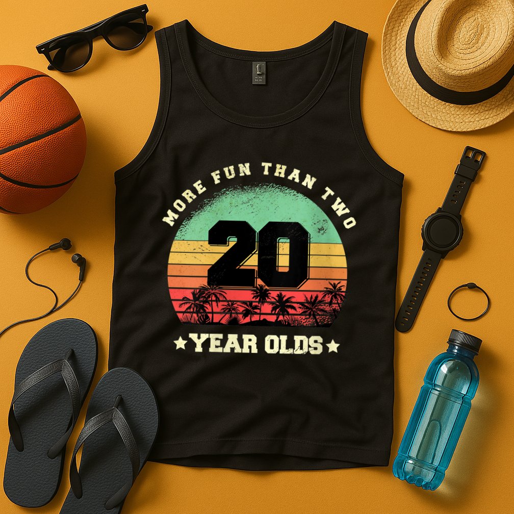 Wom.e.ns More Fun Than Two Twenty Year Olds 40th Birthday V-Neck Tank Top