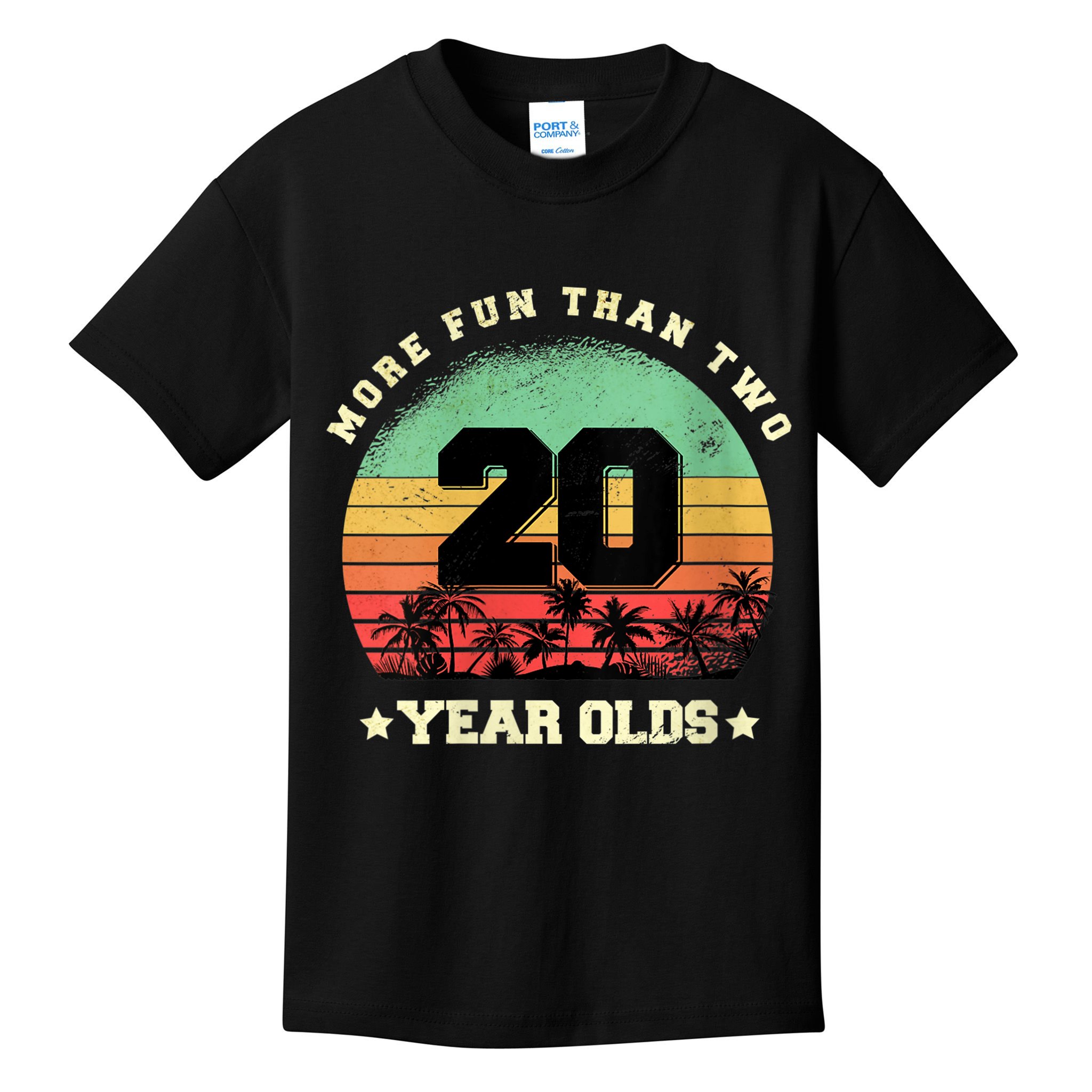 Wom.e.ns More Fun Than Two Twenty Year Olds 40th Birthday V-Neck Kids T-Shirt