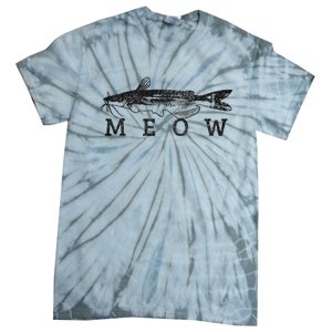 Wels Meow Funny Catfish Fishing Fisherman Gift Tie-Dye T-Shirt