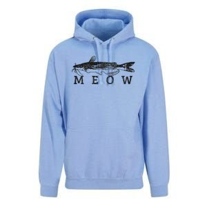 Wels Meow Funny Catfish Fishing Fisherman Gift Unisex Surf Hoodie