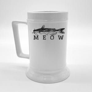 Wels Meow Funny Catfish Fishing Fisherman Gift Beer Stein