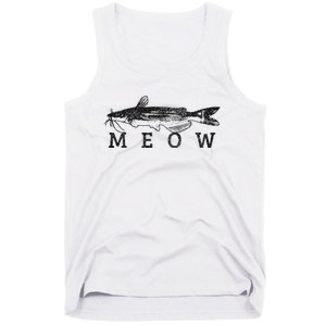 Wels Meow Funny Catfish Fishing Fisherman Gift Tank Top