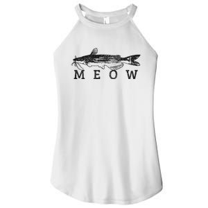 Wels Meow Funny Catfish Fishing Fisherman Gift Women's Perfect Tri Rocker Tank