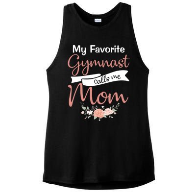 Wo My Favorite Gymnast Calls Me Mom Cute Gift Ladies PosiCharge Tri-Blend Wicking Tank