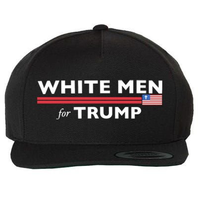 White M.E.N. For Trump Wool Snapback Cap