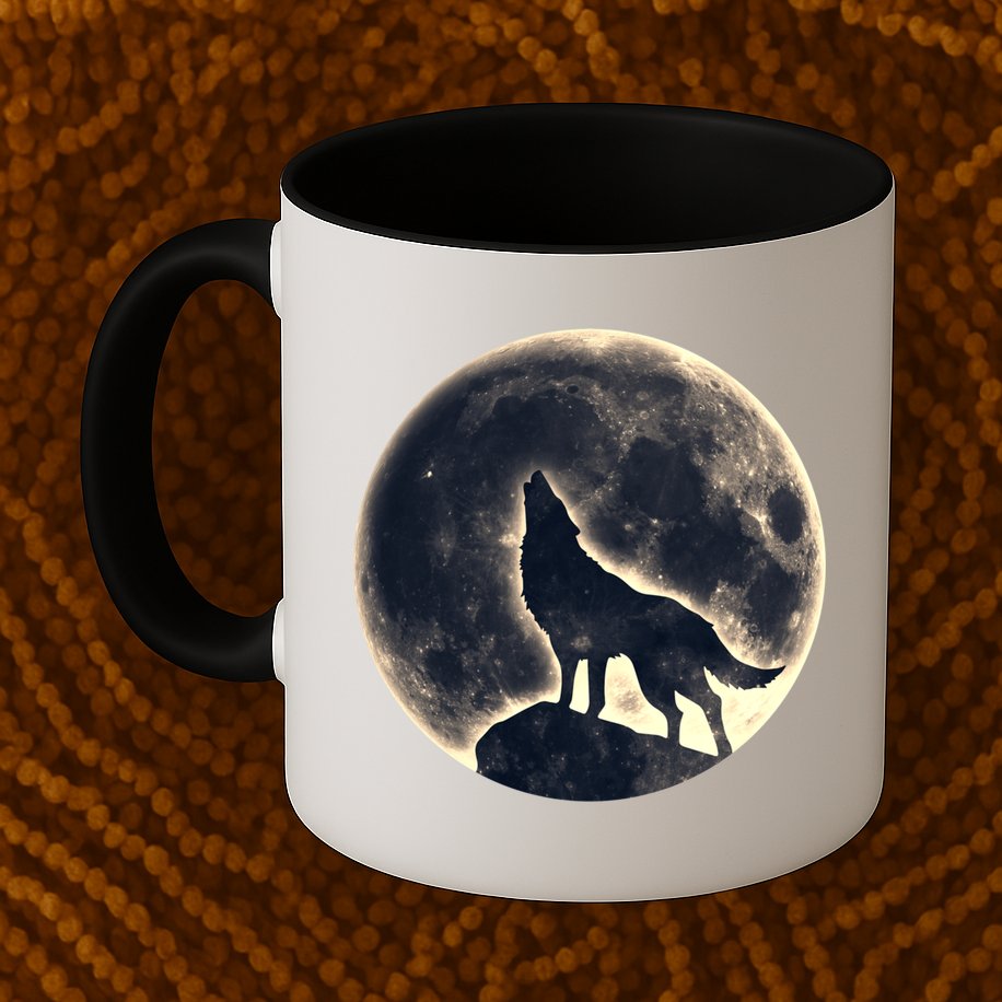 Wolf Moon Fantasy Wild Dog Wolves Mug