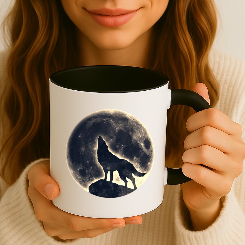 Wolf Moon Fantasy Wild Dog Wolves Mug