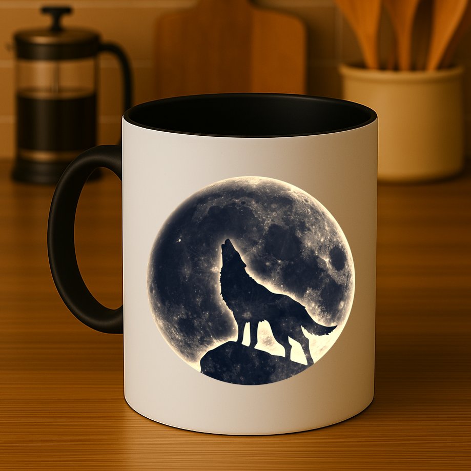 Wolf Moon Fantasy Wild Dog Wolves Mug