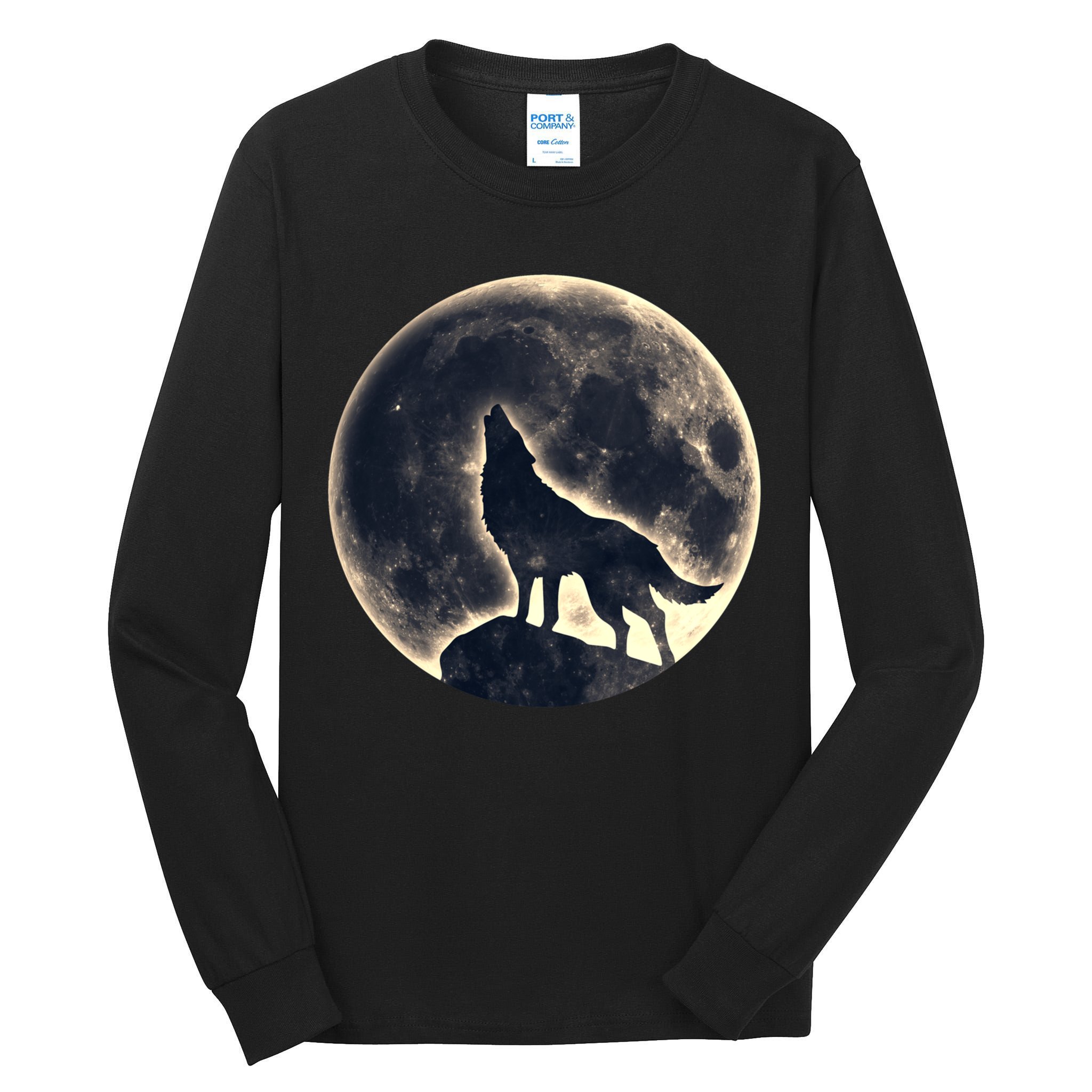 Wolf Moon Fantasy Wild Dog Wolves Tall Long Sleeve T-Shirt
