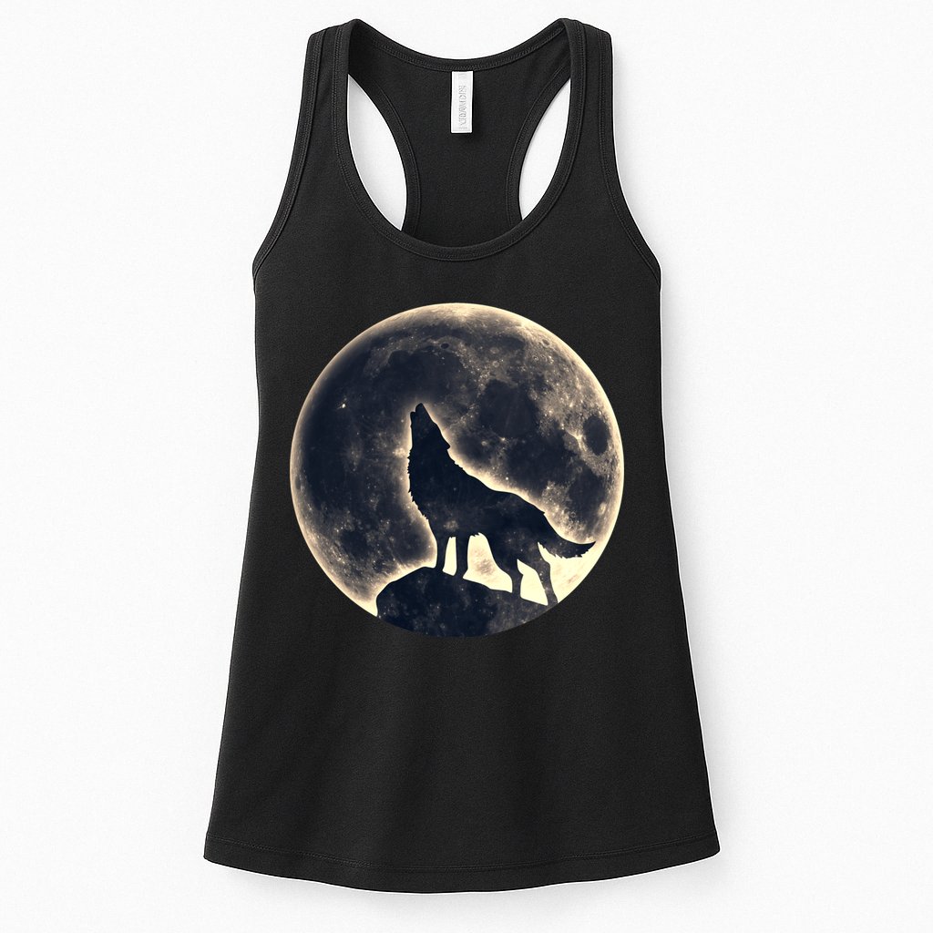 Wolf Moon Fantasy Wild Dog Wolves Womens Tank Top