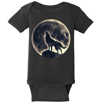 Wolf Moon Fantasy Wild Dog Wolves Baby Bodysuit