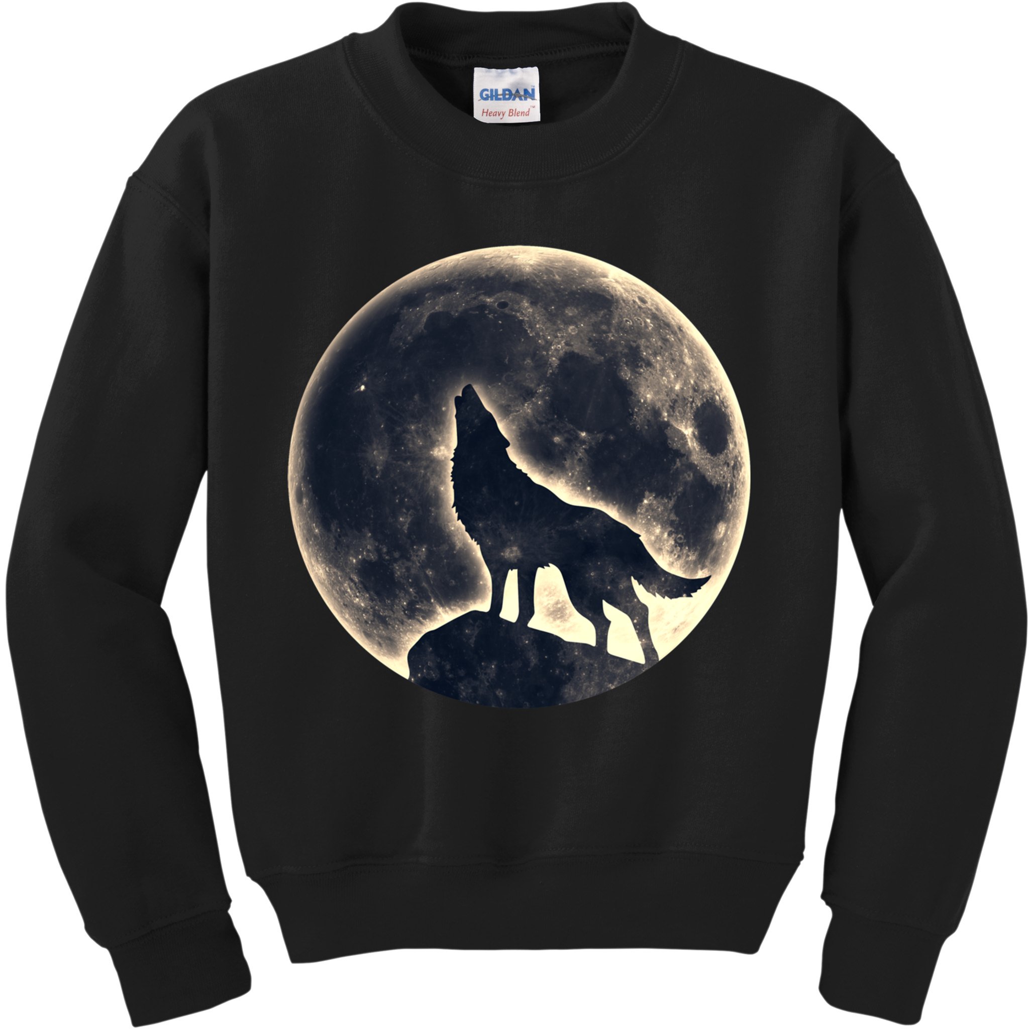 Wolf Moon Fantasy Wild Dog Wolves Kids Sweatshirt