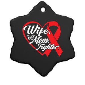 Wife Mom Fighter Heart Disease Awareness Gift Ceramic Star Ornament