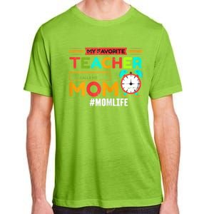 Womens My Favorite Teacher Mothers Day Retro Mom Life Momma Adult ChromaSoft Performance T-Shirt