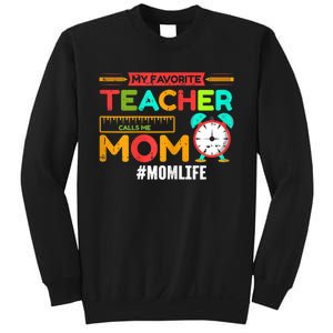 Womens My Favorite Teacher Mothers Day Retro Mom Life Momma Sweatshirt