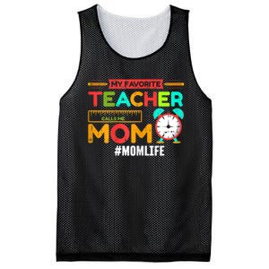 Womens My Favorite Teacher Mothers Day Retro Mom Life Momma Mesh Reversible Basketball Jersey Tank