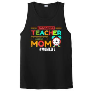 Womens My Favorite Teacher Mothers Day Retro Mom Life Momma PosiCharge Competitor Tank