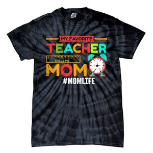 Womens My Favorite Teacher Mothers Day Retro Mom Life Momma Tie-Dye T-Shirt