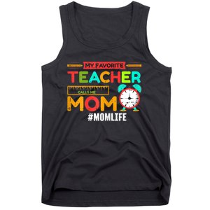 Womens My Favorite Teacher Mothers Day Retro Mom Life Momma Tank Top