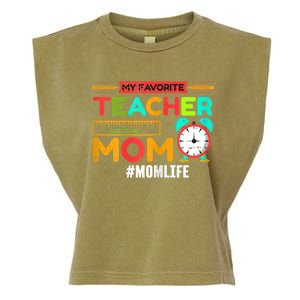 Womens My Favorite Teacher Mothers Day Retro Mom Life Momma Garment-Dyed Women's Muscle Tee