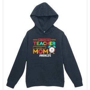 Womens My Favorite Teacher Mothers Day Retro Mom Life Momma Urban Pullover Hoodie