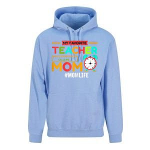 Womens My Favorite Teacher Mothers Day Retro Mom Life Momma Unisex Surf Hoodie