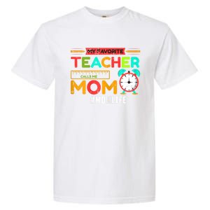 Womens My Favorite Teacher Mothers Day Retro Mom Life Momma Garment-Dyed Heavyweight T-Shirt