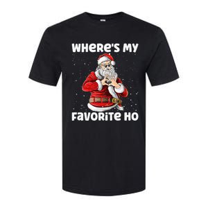 Where's My Favorite Ho Funny Sarcastic Christmas Santa Claus Softstyle CVC T-Shirt