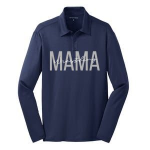 Wrestling Mom for Wo Funny Mama Wrestle Wrestler Silk Touch Performance Long Sleeve Polo