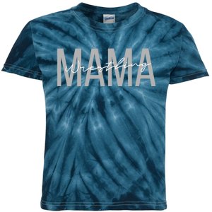 Wrestling Mom for Wo Funny Mama Wrestle Wrestler Kids Tie-Dye T-Shirt