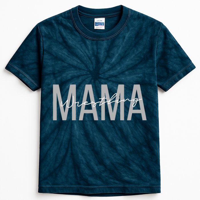 Wrestling Mom for Wo Funny Mama Wrestle Wrestler Kids Tie-Dye T-Shirt