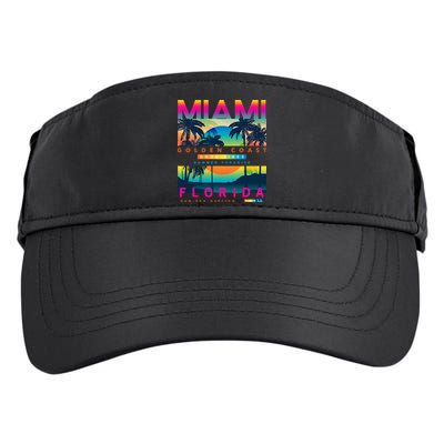Wear Miami Florida Miami Colorful Sunrise Adult Drive Performance Visor