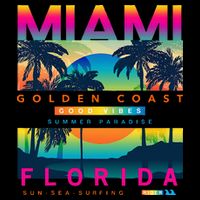 Wear Miami Florida Miami Colorful Sunrise Bucket Hat