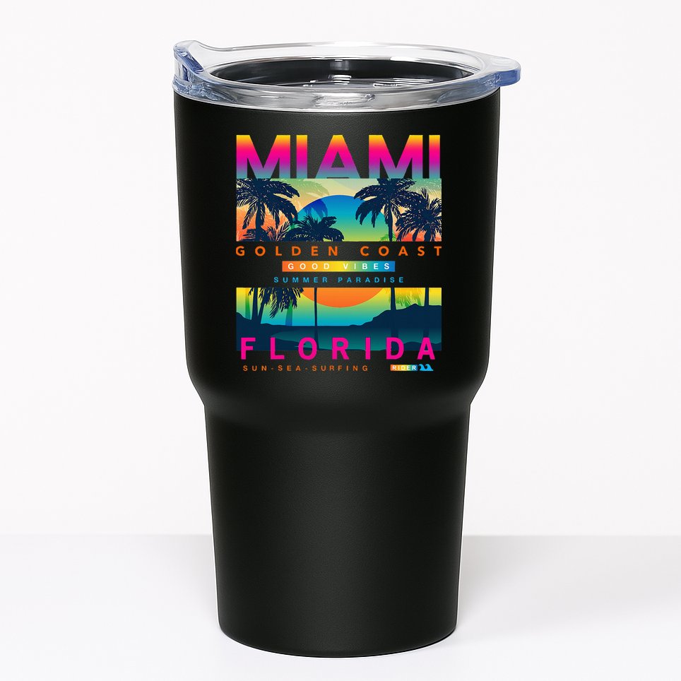 Wear Miami Florida Miami Colorful Sunrise Tumbler