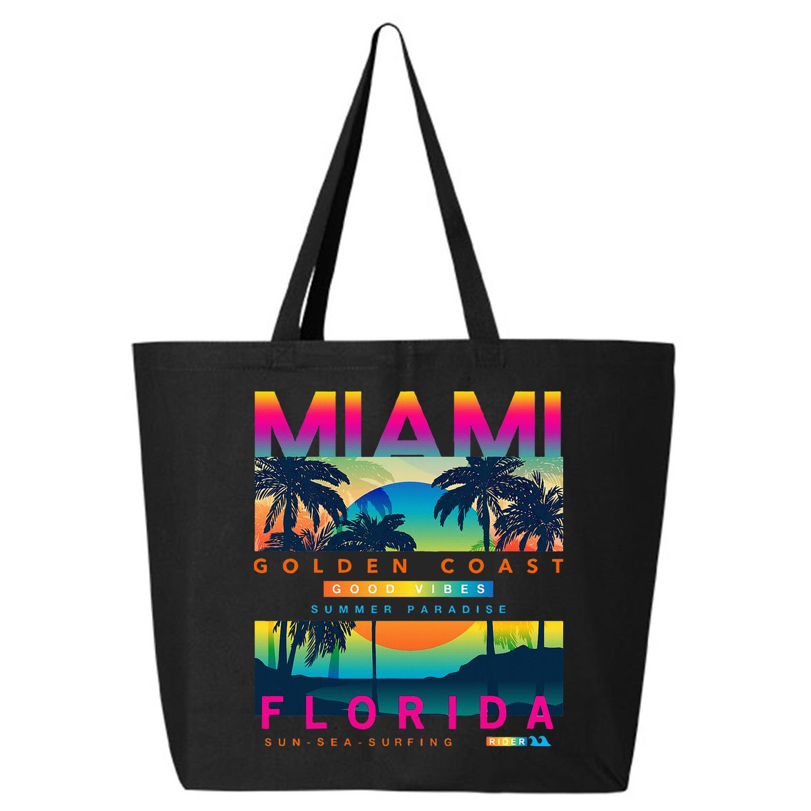 Wear Miami Florida Miami Colorful Sunrise 25L Jumbo Tote