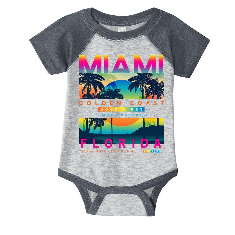 Wear Miami Florida Miami Colorful Sunrise Infant Baby Jersey Bodysuit