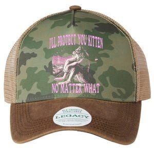 Wolf Meme Funny Ill Protect You Kitten No Matter What Legacy Tie Dye Trucker Hat