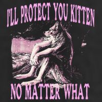 Wolf Meme Funny Ill Protect You Kitten No Matter What Adult Drive Performance Visor