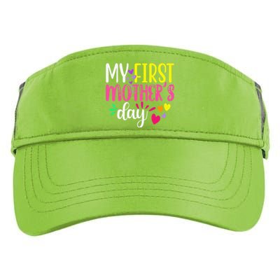 Women's My First Mothers Day Pregnancy Announcement Funy Cute Adult Drive Performance Visor