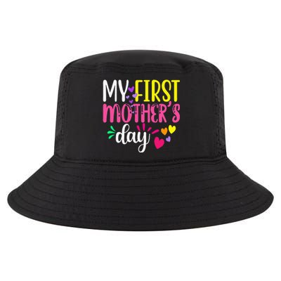 Women's My First Mothers Day Pregnancy Announcement Funy Cute Cool Comfort Performance Bucket Hat