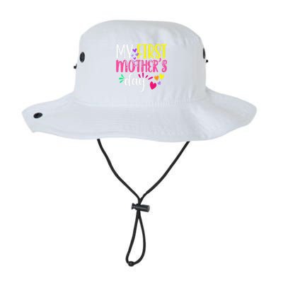 Women's My First Mothers Day Pregnancy Announcement Funy Cute Legacy Cool Fit Booney Bucket Hat