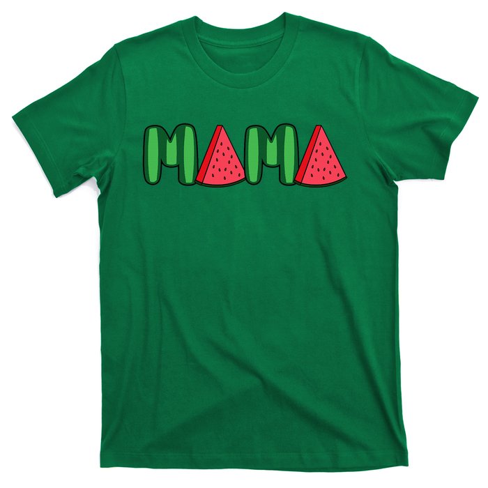 Watermelon Mama Fruitarian Lover Mom Summer Fruit Mother T-Shirt