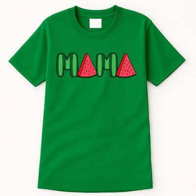 Watermelon Mama Fruitarian Lover Mom Summer Fruit Mother Tall T-Shirt