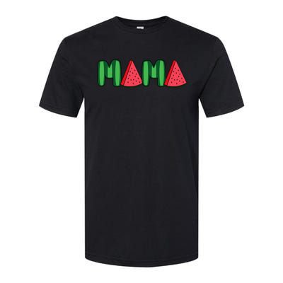 Watermelon Mama Fruitarian Lover Mom Summer Fruit Mother Softstyle CVC T-Shirt