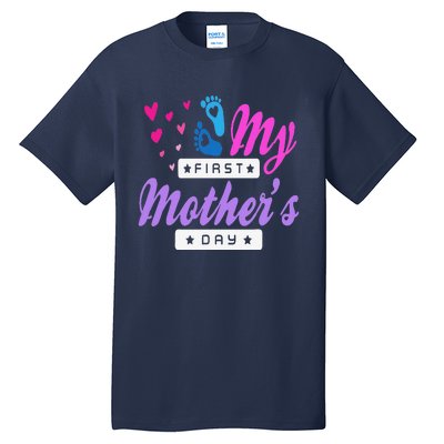 Women's My First Mothers Day Pregnancy Announcement Tall T-Shirt