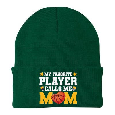 Wo My favourite player call me mom basketball Mothersday Knit Cap Winter Beanie