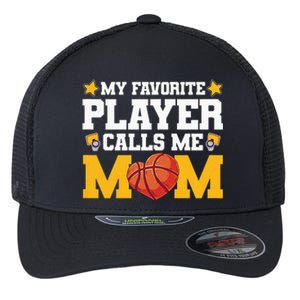 Wo My favourite player call me mom basketball Mothersday Flexfit Unipanel Trucker Cap