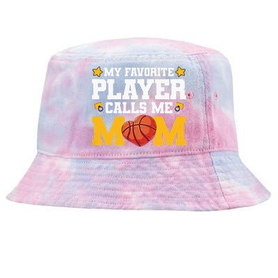 Wo My favourite player call me mom basketball Mothersday Tie-Dyed Bucket Hat