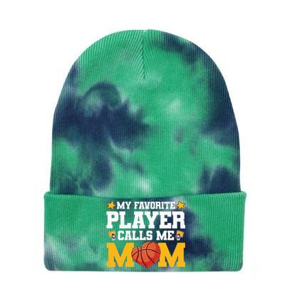 Wo My favourite player call me mom basketball Mothersday Tie Dye 12in Knit Beanie